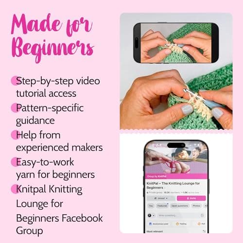 KnitPal Sunset Striped Market Bag Crochet Kit for Confident Beginners – Make a Reusable Market Bag & Lunch Tote – with Cotton Bliss Yarn (#4 Worsted), Hook, Patterns & Video Tutorials - Thumbnail 5