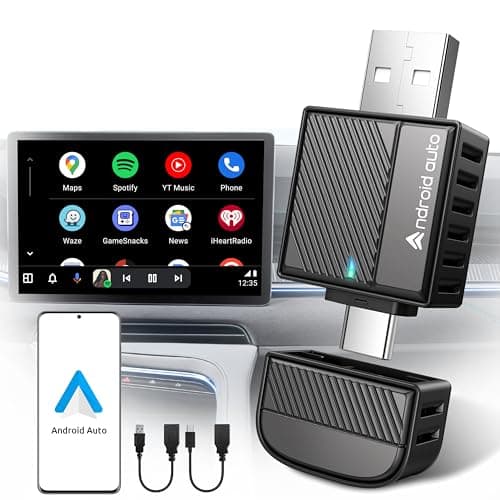 ByteWave Android Auto Wireless Adapter, 2025 NFC & Bluetooth 5.3 Convert Wired to Wireless Android Auto Car Dongle | No Latency, Dual-Band WiFi, USB-A/Type-C, Plug & Play, Mini | Fits for 2016+ Cars - Image 1