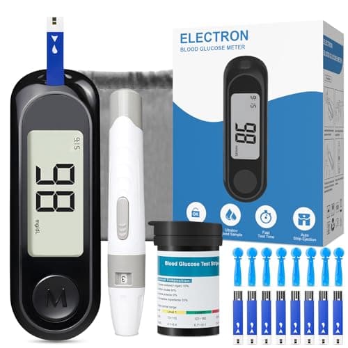 Blood Sugar Monitor,Glucose Monitor Kit with 50 Test Strips & 50 Lancets for Diabetes Testing, Blood Glucose Meter with Auto Eject, No Coding & Large LCD for Seniors - Image 1