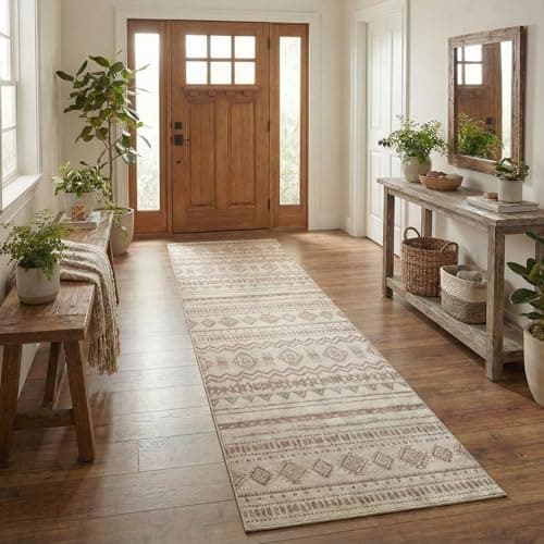 GRANNY SAYS Rug Runners for Hallways Non Slip, Washable Runner Rug for Kitchen Floor, Carpet Runner for Entryway, Laundry Room, 2x8 Long Kitchen Rugs with Rubber Backing, Vintage Rug, Boho-Khaki - Image 1
