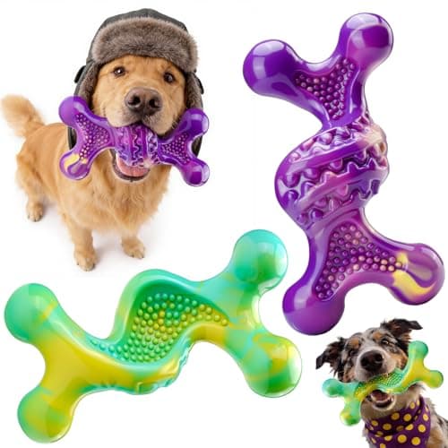 Kseroo Dog Toys for Aggressive Chewers: Larger Size, Weighing 400g, 2 Pack Tough Dog Toy for Medium & Large Dogs Weighing 20-70 lbs, Indestructible Dog Chew Toys - Image 1