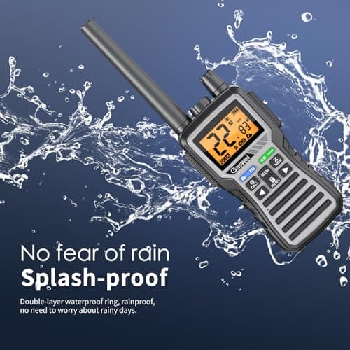 Gaswei GU1 Long Range Walkie Talkies, 2 Way Radio Walkie Talkie with Flashlingts, 60 Channels & 121 Privacy Codes, NOAA Weather Alert, VOX, FM Radio, SOS for Job Site, Hiking, Camping (Grey) - Thumbnail 3