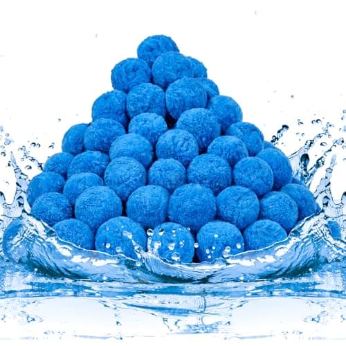 TTQ Pool Filter Balls for Sand Filter Systems, 4.8 Lbs Reusable Polyester Fiber Filter Media, Blue Filter Balls for Above Ground and Inground Pools - Image 1