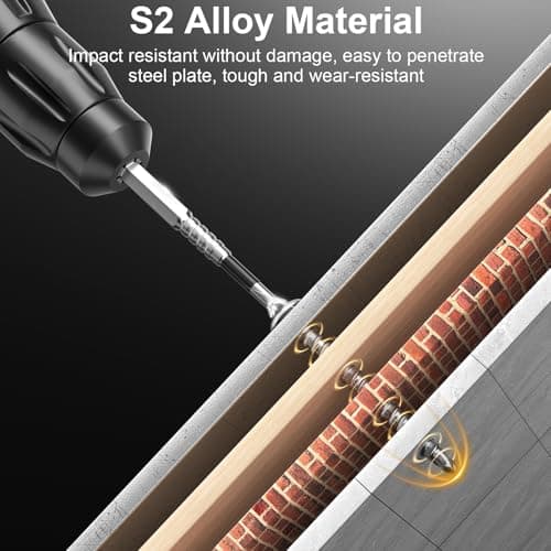 High Magnetic Screwdriver Drill Bit Set - 9Pcs K5 Impact Resistant Non Slip Bit - Magnetic Screwdriver Set - Screwdriver Bit Set - 25 50 65 70 75 90 100 120 150 (9pcs) - Thumbnail 4