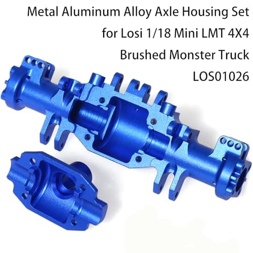Axle Housing Set Aluminum for Losi 1/18 Mini LMT 4X4 Brushed Monster Truck，Replacement for Losi - LOS212035 Upgrade Part Axle Housing Set for Losi-LOS01026 1/18 Mini LMT Monster (Blue) - Thumbnail 3