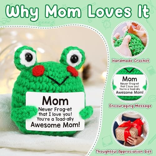Positive Frog Gifts for Mom from Daughter Son, Mom Christmas Birthday Gifts - Thumbnail 6