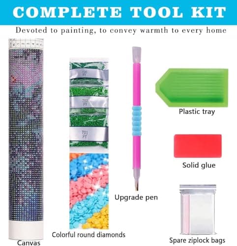 Lophomie Book Diamond Art Kits for Adults, 5D Magic Book Diamond Painting Kits for Adults Beginners, DIY Full Drill Round Gem Arts Crafts for Home Wall Decor 12x16 Inch - Thumbnail 5