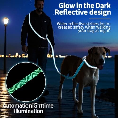 AIRUIDOG Hands Free Dog Leash, 4.25FT - 9FT Multifunctional Crossbody Waist Leash for Dogs Walking Reflective Running Dog Leashs for Medium and Large Dogs Walking,Jogging,Running,Training (Blue) - Thumbnail 4