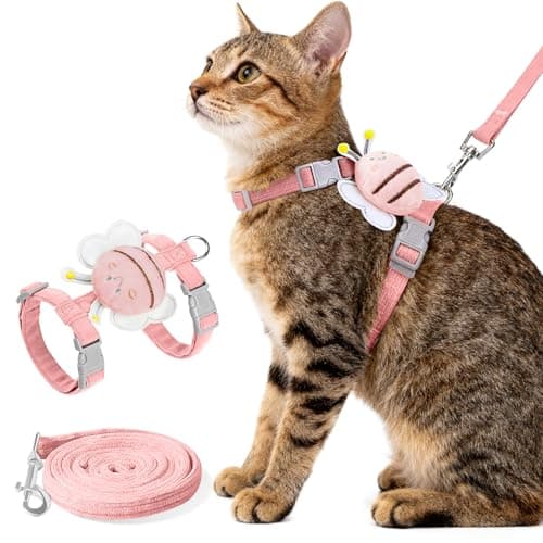 Cat Harness and Leash Set - Escape Proof Adjustable Soft Vest for Cats, Breathable Comfortable Kitten Harness for Outdoor Walking and Travel - Image 1