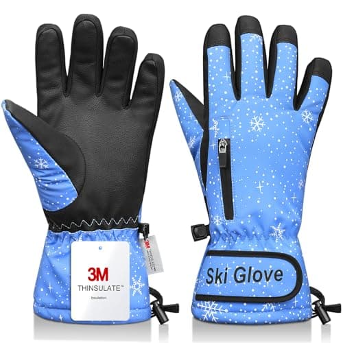 Odtmger Warm and Breathable Snow Gloves - Waterproof and Anti-Slip Ski Gloves for Boys & Girls, Men & Women - Image 1