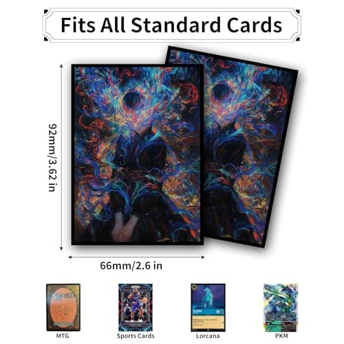 MTG Card Sleeves, Ultra Clear Front & Matte Finish Back, 100 Count Standard Size Matte Art Sleeve for Magic The Gathering (Girl) - Thumbnail 5