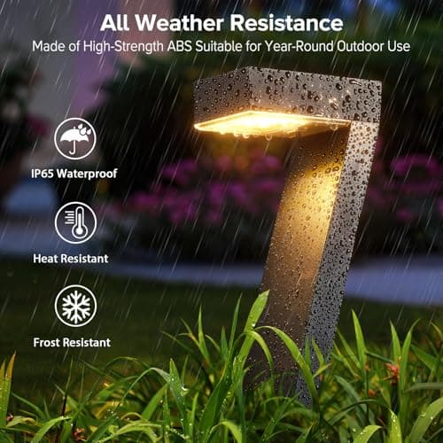 WdtPro Solar Lights Outdoor Pathway Lights, 4 Pack Upgraded Bright LED Outdoor Solar Light for Outside, IP65 Waterproof Solar Garden Light for Yard, Driveway, Walkway, Landscape, Patio Decor - Thumbnail 6