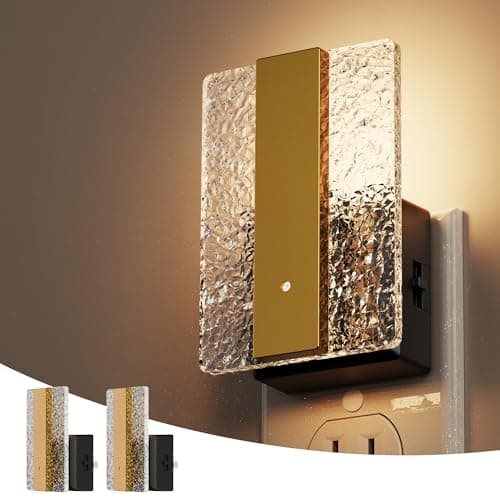 L LOHAS LED Night Lights Plug Into Wall, 2 Pack Night Light with Dusk-to-Dawn Sensor, Dimmable Decorative LED Nightlights, 0-100LM 3000K Adjustable Brightness for Bathroom, Hallway, Bedroom,Stairway - Image 1