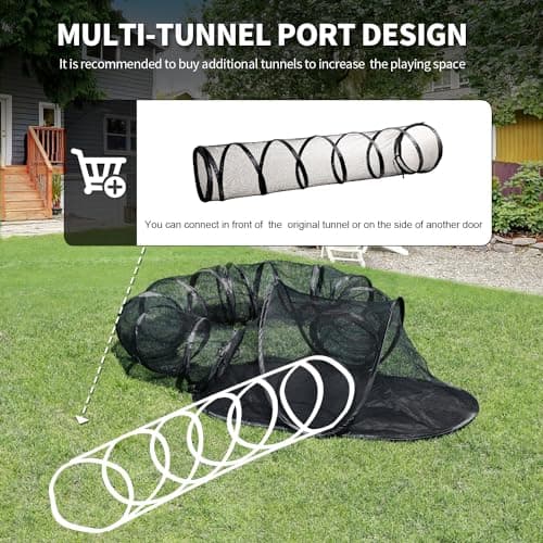 Rest-Eazzzy Outdoor Cat Enclosures, Portable Cat Tent for Outside Enclosure for Indoor Cats, Catio Outdoor Cat Enclosure for Kitty and Small Animals, Cat Playpen with Tunnel, Storage Bag - Thumbnail 4