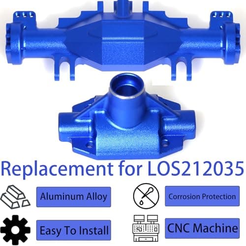Axle Housing Set Aluminum for Losi 1/18 Mini LMT 4X4 Brushed Monster Truck，Replacement for Losi - LOS212035 Upgrade Part Axle Housing Set for Losi-LOS01026 1/18 Mini LMT Monster (Blue) - Thumbnail 4