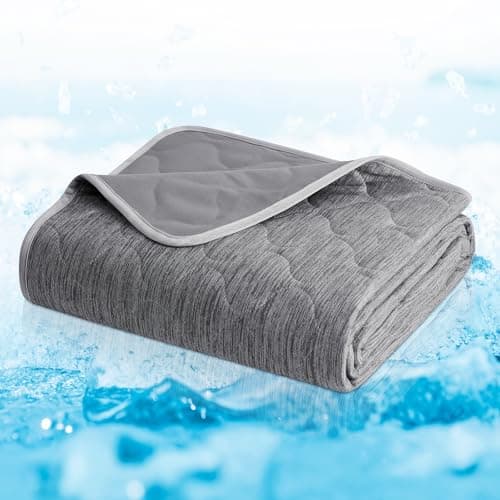 Cozy Bliss Deluxe Leakproof Cooling Blanket for Large Dogs Q-Max 0.46, Soft & Durable Washable Pet Cooling Mat for Hot Weather, Livingroom, Couch & Bed Protector for Cats, Charcoal Grey, 60"x80" - Image 1