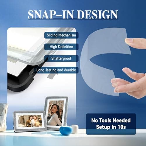 vilkok 5x7 Picture Frame,6 Pack, Fits 5x7 Photo or 4x6 with Mat, Acrylic Front & Durable ABS Frame, Shatterproof UV-Resistant Tabletop Display, Vertical/Horizontal Home Décor Frame, Double Colors - Thumbnail 3