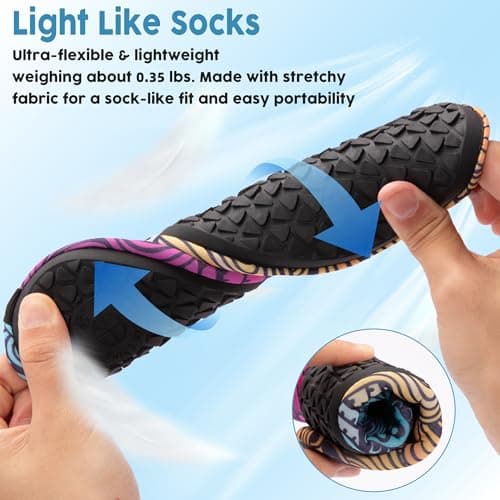 Metog Unisex Water Shoes Quick-Drying Beach Aqua Shoes for Women Men Blue/Pink/Yellow 6-7 W/ 5-6 M US - Thumbnail 6