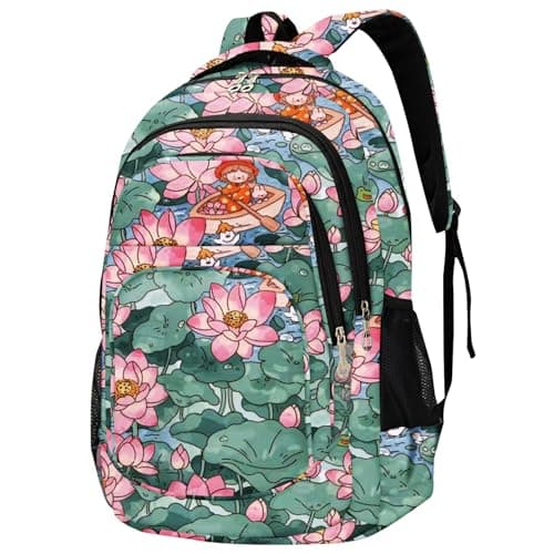 rickyh style School Backpack Travel Bag for Men & Women Lightweight College Back Pack with Laptop Compartmen - Image 1