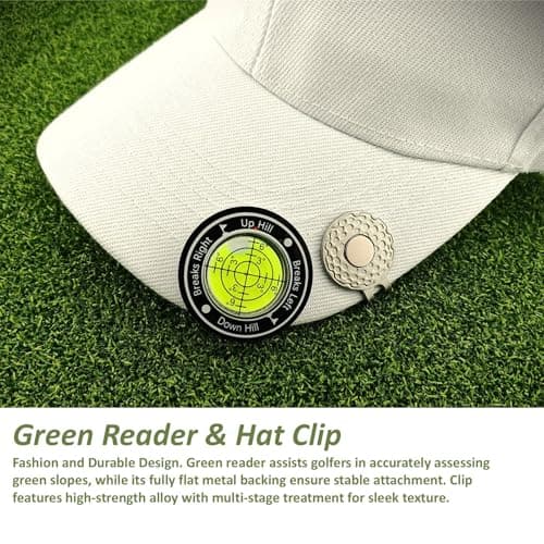 TGWUZZ Golf Gifts for Men and Women, Golf Accessories Set in High-End Case with Gold-Colored Golf Balls, Golf Tees, Brush, Divot Tool, Golf Green Reader, Magnetic Hat Clip, Scorer, Golf Ball Clamp - Thumbnail 4