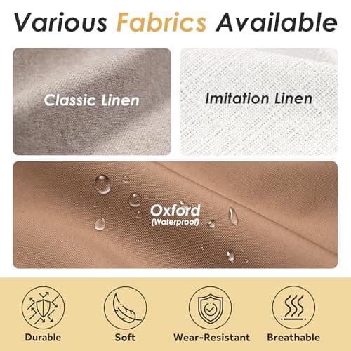 SINUOLIN Custom Size Bench Cushion for Indoor/Outdoor Furniture, 70D Foam Personalized Colors Embroidery Waterproof Patio Couch/Bay Window/Chair/Sofa/Swing Garden Seat Breakfast Nook Pad - Thumbnail 4