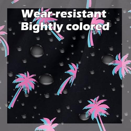 swimsobo Boys Swim Trunks Size 7 Kids Swimming Shorts with Compression Liner Black Flamingo Printed Boardshorts Bathing Suit - Thumbnail 5