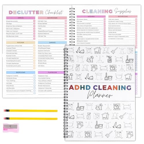 ADHD Cleaning Planner for Adults – Undated Daily, Weekly & Monthly Cleaning Schedule & Checklist – Household Chores Organizer Notebook for Home Management, Routine Tracking & Family Cleaning Tasks - Image 1