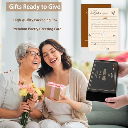 Wind Chimes for Outside, 33" Butterfly Wind Chimes Outdoor, Birthday Gifts for Women Mom Sister, Gift for Garden Porch Patio Home Decor (Golden) - Thumbnail 3