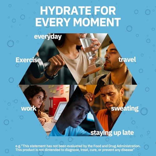 Syloni Electrolytes Powder Packets, Strawberry(0.36 oz*20 Sticks), Sugar Free Hydration Packets Electrolyte Drink Mix with 7 Vitamins and Electrolytes, Keto Friendly, Vegan, Gluten Free - Thumbnail 4