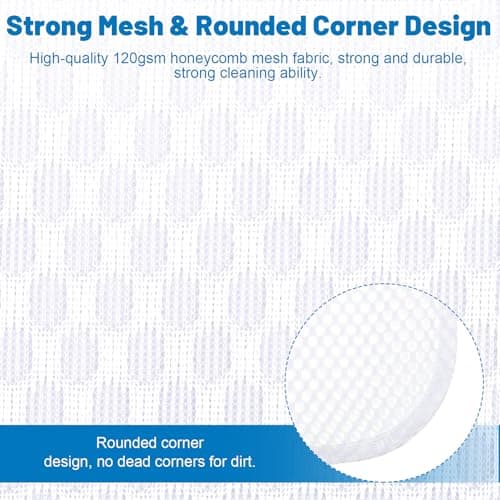 Dntorx 3 PCS Durable Honeycomb Mesh Laundry Bags for Delicates with Zipper, Reusable Laundry Bag Mesh Wash Bags for Washing Machine for Clothes, Shoes, Socks, Underwear, Bra (M + L + XL, White) - Thumbnail 5