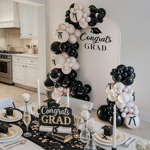 Graduation Decorations - Class of 2026 6.6Ft Arch Backdrop Kit - Grad Photo Party Decor Supplies for College High School Yard Garden - Thumbnail 6