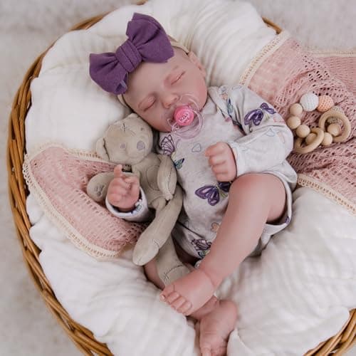 Milidool Reborn Baby Dolls, 20Inch Cute Soft Vinyl Realistic Newborn Baby Doll Poseable Lifelike Real Life Baby Dolls with Accessories for 3+ Year Old Girls Gifts, Pretend Play, Collection - Image 1