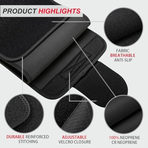 Viyafit Waist Trimmer Belt, Premium Waist Trainer for Women & Men Weight Loss Red - Thumbnail 6