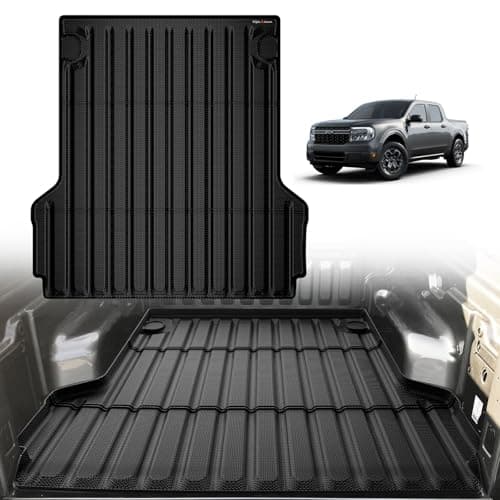 TripleAliners Truck Mat Compatible with 2022-2026 Ford Maverick Hybrid & Gas 4.5FT Accessories, Truck Bed Mat Heavy Duty Custom Fit All Weather Protection TPE Pickup Liner - Image 1