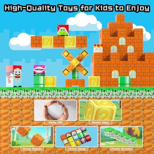 Magnetic Blocks - 120PCS Magnetic Building Blocks Toys,Toddler Montessori Game Creative Construction Toys for Boys Girls,Magnet Tiles Cubes STEM Sensory Toys Birthday Gift for Kids Ages 4 5 6 7 8 9 10 - Thumbnail 4