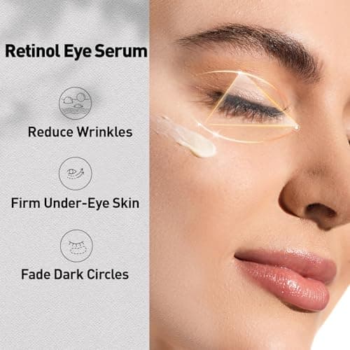Retinol Eye Cream for Anti-Aging & Wrinkles – Firming, Hydrating & Repairing Eye Serum with Niacinamide, Hyaluronic Acid, Vitamin E & Bifida Ferment Lysate, 0.7 Fl Oz (Pack of 2) - Thumbnail 2