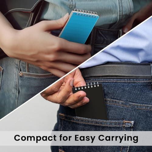 BEYONG Small Pocket Notebook Journal, Mini Notepad Spiral Notebooks Note Pads for Work School (4 Pack, 3x5) - Thumbnail 4