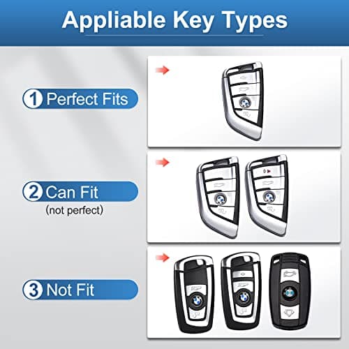 RUABIBAN Key Fob Cover Compatible with BMW, Soft TPU Key Case Shell Fit for BMW X1 X2 X3 X5 X6 X7 and Series 1 2 3 4 5 6 7 8 Remote Smart Key Protector - Thumbnail 2