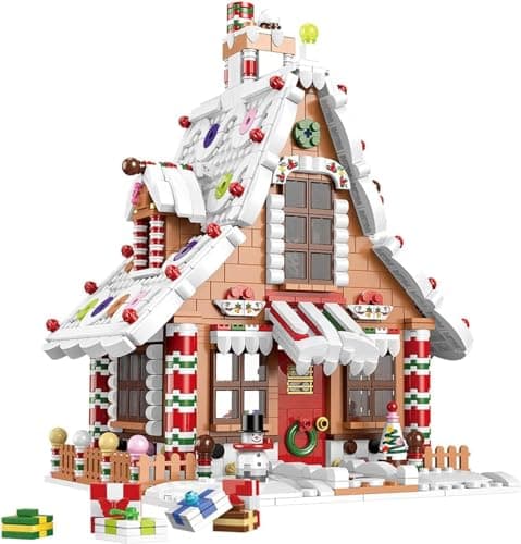 hahaspil Christmas Gingerbread House Ornaments Building Set Toys, ​with Led Light, for Kids, Boys, Girls & Adults, Christmas Decorations for Tabletop & Home, Advent Calendar 2025 (1620 Pieces) - Image 1