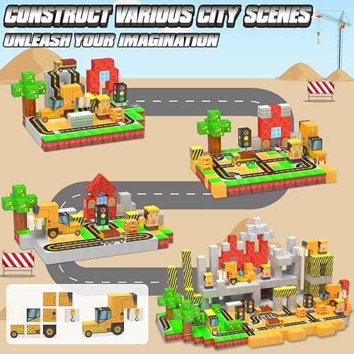 138PCS Magnetic Blocks - Magnetic Building Blocks Magnet Block Cubes Construction Set, STEM Montessori Sensory Stacking Toys for Kids Boys Girls Ages 3 4 5 6 7 8-12 Holiday Christmas Birthday Gifts - Thumbnail 3