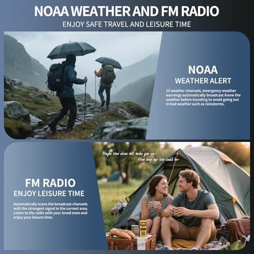 Gaswei G1pro+ IP67 Waterproof Walkie Talkies Long Range for Adults, Heavy Duty Two Way Radio with FM Radio,VOX,SOS & NOAA Weather Alerts,USB-C Rechargeable - Thumbnail 6