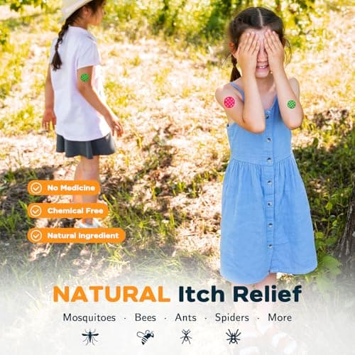 YARKOR Bug Bite Patches 48 Counts, Natural Itch Relief Stickers for Kids, Instantly Reduce Itching & Swelling After Bite - Prevents Scratching, Waterproof & Kid-Safe - Suction Tool Alternative - Thumbnail 2