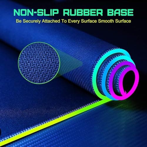 GIM Wireless Charging RGB Gaming Mouse Pad 15W, LED Mouse Mat 800x300x4MM, 10 Light Modes Extra Large Mousepad Non-Slip Rubber Base Computer Keyboard Mat for Gaming, MacBook, PC, Laptop, Desk - Thumbnail 2