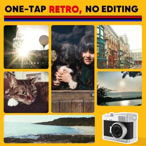 Keychain Camera, 16GB Mini Digital Camera with Built-in Flash & Retro Filters, Pocket Mini Camera for Travel, Vlogging, Bag Charm, Birthday Gifts - Thumbnail 3