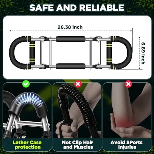 laapee Twister Arm Trainer, Adjustable Chest Workout Equipment, Arm Exerciser with Grip Strength Trainer, 20-160lbs Arm Trainer for Men Women, Folable Home Gym Strength Trainer, Chest and Arm Trainer - Thumbnail 5