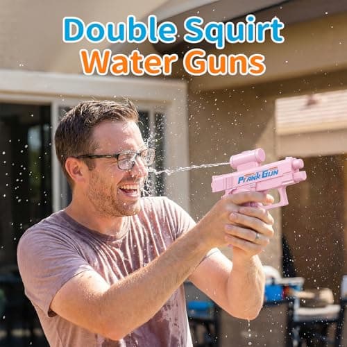 Prank Water Gun 3 Pack, Two-Way Squirt Gun with Reverse Spray, Hilarious Novelty Toy for Summer Parties, Beach & Pool Water Fighting Activities, Funny Gag - Thumbnail 4