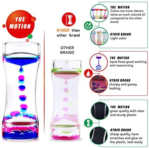YUE MOTION Liquid Motion Bubbler Visual Sensory Toys, Liquid Bubbler Toys for Kids and Adults– New Big Calming Bubbler - Colorful Liquid Hourhlass for School Supplier, Novelty Gifts, Desk Decor - Thumbnail 5