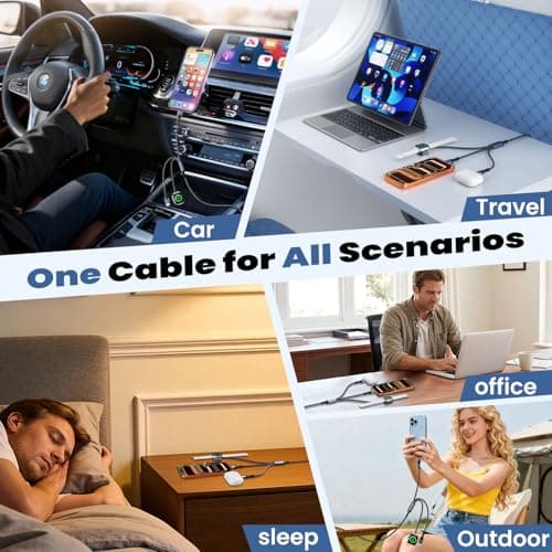 Firsting Travel Essentials,3 in 2 USB C Cable for Watch Charger/iPhone 17 Charger Cable Designed for iWatch Chargers, Multi Charging Cable Compatible with iPhone 17-11/iWatch 11-1/ultra/se 6FT - Thumbnail 3
