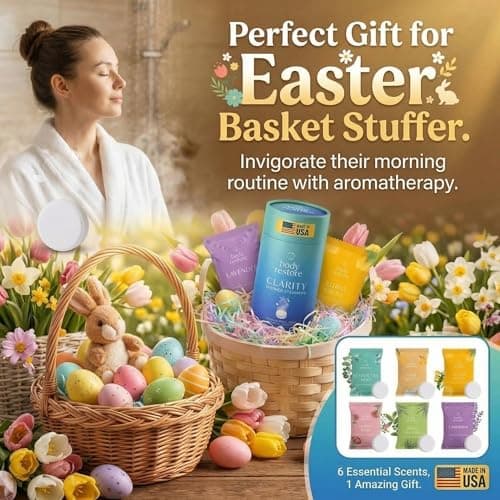 Body Restore Shower Steamers Aromatherapy 6 Pack – Easter Basket Stuffers, Easter & Birthday Gifts for for Men, Women, Girls & Boys, Stress Relief, Relaxation, Self Care – Clarity - Thumbnail 2