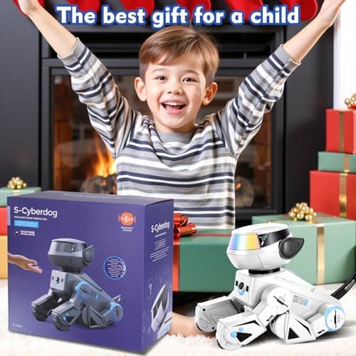 Blorkbuy Smart Robot Dog for Kids,Interactive Robotic Puppy,Touch Sensor,Programmable Actions, Dancing &Singing, LED Eyes, Rechargeable Battery, Gift for Boys & Girls Ages 6-12 (White) - Thumbnail 6